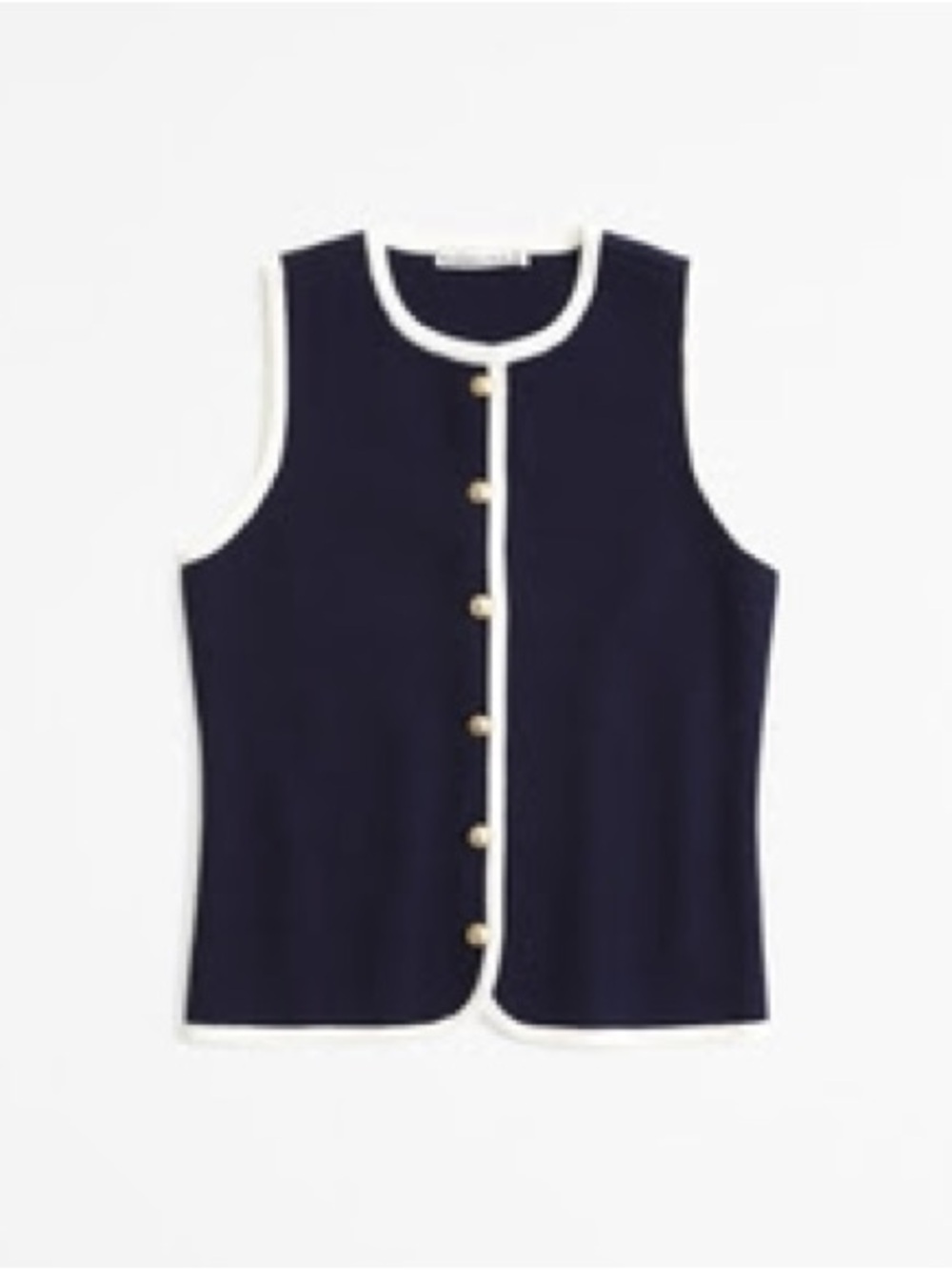 Abercrombie & Fitch Women's The A&F Mara Crew Sweater Vest in Dark Indigo